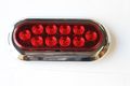 Pack Of 20 Led Sealed Oblong Turn Signal Tail Light Kits Red 7 9 16 With Chrome Bezel Kl-35102rk Autosmart 
