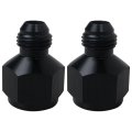 2pcs 8an Female To 6an Male Flare Reducer Fitting Fuel Cell Bulkhead Adapter-black 