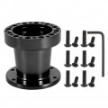 Senyar 3inch Universal Car Aluminium Steering Wheel Hub Spacer Adapter Kit Black