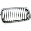 Passenger Side Grille For Bmw 740i 740il 1999 2000 2001 Black With Chrome Frame Replacement Bm1200131 51138231594 