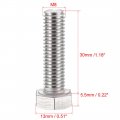Uxcell M8x30mm Hex Bolts 304 Stainless Steel Hexagon Screw Bolt 10pcs