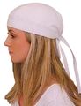 Womens American Made Solid White Genuine Cow Hide Leather Skull Ski Cap Beanie Hat Unlined Dorag Durag Helmet Liner For Bikers 