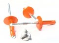 Racer S Speed Shop Orange 3 16 Large Head Tri-fold Exploding Aluminum Mandrel Pop Rivets 250 Pack 