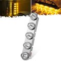 Partsam 1pcs Passenger Side Right Radius Style 21 5 Front Air Cleaner Light Bar With 5pcs Glass Watermelon Lights Stainless 