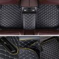 Aerfine Customized Luxury Leather Car Floor Mats Non Slip For Cars All Weather Red