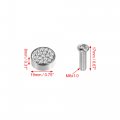X Autohaux 1 Set Bling Car License Plate Fasteners Screws Caps Covers White Universal Rhinestone Bolt Cap Plastic Washer