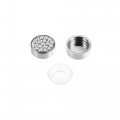X Autohaux 1 Set Bling Car License Plate Fasteners Screws Caps Covers White Universal Rhinestone Bolt Cap Plastic Washer