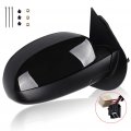Ocpty Black Passenger Side View Mirror Smooth With Power Adjustment Manual Folding Heated Memory Turn Signal Compatible For