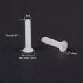 Uxcell M3x15mm Threaded Nylon Screws Phillips Cross Flat Head Machine Bolts 100pcs