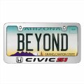 Ipick Image Made For Honda Civic Si 3d Embossed Letters On Mirror Chrome Metal License Plate Frame