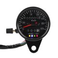 60mm Black Motorcycle Odometer Speedometer Gauge With High Sensitivity Led Backlight And 4 Indicator Functions For All