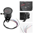 60mm Black Motorcycle Odometer Speedometer Gauge With High Sensitivity Led Backlight And 4 Indicator Functions For All