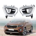 1 Pair Of Fog Lights Bezel Set Driver And Passenger Side Replacement For So-rento 2016 2017 2018 