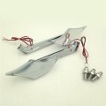 Chrome Diamond Shape Led Turn Signal Integrated Mirrors For Kawasaki Suzuki Cruiser Bikes Cbr Ninja Gsxr Hayabusa Adjustable 