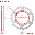 Caltric Steel O-ring Drive Chain And Sprocket Kit Compatible With Suzuki Dr350 Dr-350 1990 1991 1992 1993