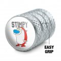 Ren And Stimpy Show Collegiate Aluminum Tire Rim Wheel Valve Stem Caps 4 Piece Set For Passenger Cars Vans Trucks Schrader Type
