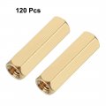 Uxcell 120pcs Brass Straight Pcb Pillar Female Thread Hex Standoff Spacer M3x5x16mm