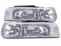 Halogen Headlights For Chevrolet Silverado 1500 2500 Hd 3500 Suburban And Tahoe Driver Passenger Side Pair Clear Lens Plastic 