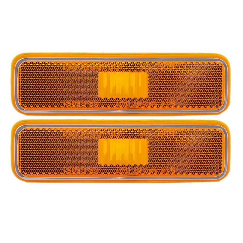 Epic Lighting Side Marker Front Signal Light Amber Lens And Housing Assembly Replacement For Dodge Plymouth 1972-1991 Omni