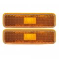 Epic Lighting Side Marker Front Signal Light Amber Lens And Housing Assembly Replacement For Dodge Plymouth 1972-1991 Omni 