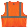Glowear 8225hl Ansi High Visibility Orange Solid Reflective Safety Vest Hook Loop Closure Small Medium 