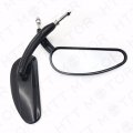 Httmt Mt400-013- Pair Black Teardrop Racing Mirrors Compatible With H-d 1982-2017 Street Bob Fat