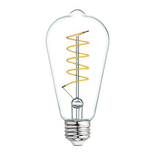 Ge 5w St19 Edison Dimmable Soft White Spiral Vintage Led Light Fixture Bulb