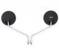 Set Of 2 Universal Chrome Black Motorcycle Scooter Mirrors 8mm Fits Honda Na Nc Nn Nq Nx Pa Se Tg50 Ca105 102 110 C Cl Ct70 Cl
