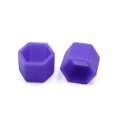 Uxcell 20 Pcs 19mm Purple Silicone Car Vehicle Wheel Tyre Hub Screw Bolt Nut Cap Covers