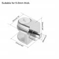 Uxcell Glass Shelf Brackets 4pcs Zinc Alloy Clamp Pegs Support Clip Shaft Mount For 5mm-8mm Thick
