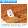 Uxcell 20pcs 90 Degree Plastic Corner Braces 15 2x20x20mm Nylon Shelf Right Angle Brackets With Screws For Cabinets Cupboards