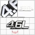 2 X Metal Emblem Decal Logo Trim Badge 4 6l Black Silver