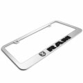 Ipick Image Made For Ram Logo 3d Embossed Letters On Mirror Chrome Metal License Plate Frame