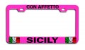 Con Affetto Sicily Italian Italy Pn Car Suv Truck Metal License Plate Frame Tag Holder L92 
