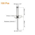 100pcs 3 16 X3 4 304 Stainless Steel Large Flange Round Head Rivets Cap Open End Blind For Construction Automotive