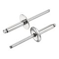 100pcs 3 16 X3 4 304 Stainless Steel Large Flange Round Head Rivets Cap Open End Blind For Construction Automotive 