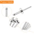 100pcs 3 16 X3 4 304 Stainless Steel Large Flange Round Head Rivets Cap Open End Blind For Construction Automotive