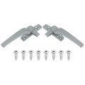 2pcs Casement Window Locking Handle Zinc Alloy Grasp Grip Left And Right Hand For Windows Silver Gray 