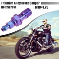 Uxcell Titanium Alloy M10x1 25 Motorcycle Brake Master Cylinder Screw M10 Thread Single Nipples Fittings Adapter Blue Purple