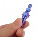 Uxcell Titanium Alloy M10x1 25 Motorcycle Brake Master Cylinder Screw M10 Thread Single Nipples Fittings Adapter Blue Purple