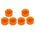 9led Side Marker Light 6pcs 2a Amberround Trailer Lamp Clear Lens Stop Turn Tail Fit For Boats Truck Pickups Flush Mount 