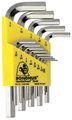 Bondhus 16237 Set Of 13 Hex L-wrenches With Briteguard Finish Short Length Sizes 050-3 8-inch 