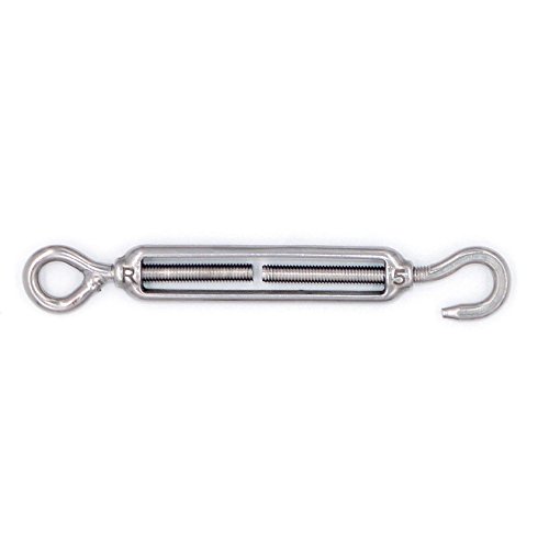 Agile-shop Stainless Steel 304 Turnbuckle Wire Rope Tension Pack Of 5 M5 Hook Eye