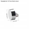 Uxcell Mirror Clips Zinc Alloy Glass Clamps Holder Round Shape For 6-7mm Thick 4 Pcs