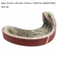 Uxcell 2-inch X 42-inch Aluminum Oxide Sanding Belt 60 Grits Sandpaper Lapped Joint For Sander 10pcs