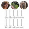Cable Railing End Fitting 10pcs Kit Jaw Swage Stainless Steel Toggle Turnbuckle Hardware 3mm Wire Railings