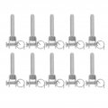 Cable Railing End Fitting 10pcs Kit Jaw Swage Stainless Steel Toggle Turnbuckle Hardware 3mm Wire Railings
