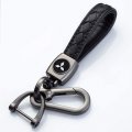 Wasben Black Color Genuine Leather Car Logo Keychain Suit For Mitsubishi Asx Lancer Evolution Outlander Evo Series 