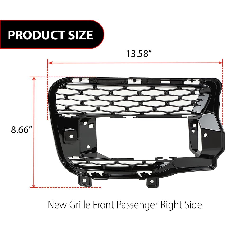 Front Fog Light Cover For Land Rover Range Sport 2014-2017 Black Lr045033 Ro1039102 Passenger Right Side