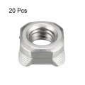 Uxcell Weld Nuts M8 Square Unc Coarse Carbon Steel Machine Screw Silver Pack Of 20